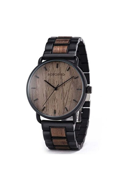 Bobo Bird Ανδρικό Ρολόι Αναλογικό Χαλαζία Ξύλινο Casual Καφέ Μαύρο
