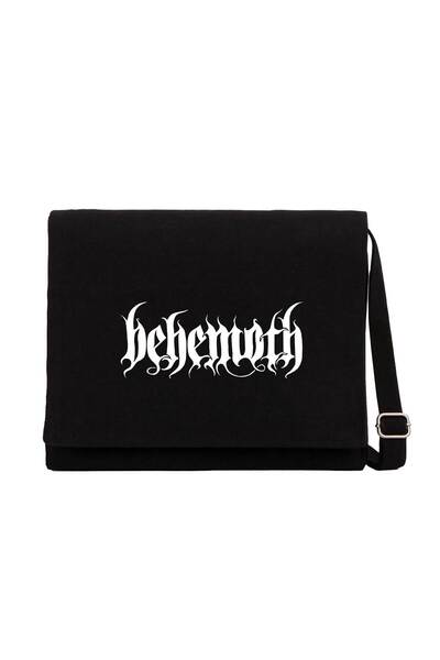 CrowsGate Geantă Messenger din pânză neagră cu logo clasic Behemoth