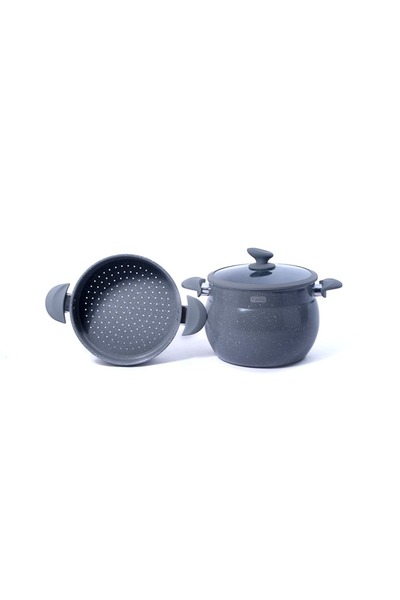 Generic Grey Granite Coated Steamer, 8L