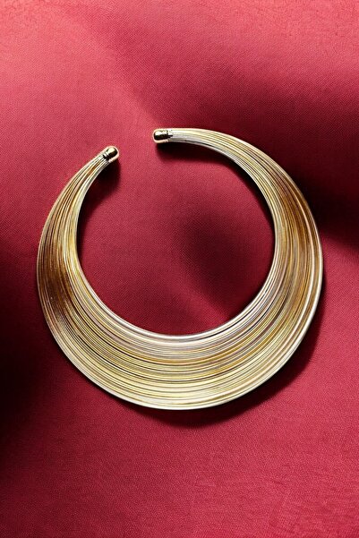 PETEK AKSESUAR METALİZE CHOKER TEL TASMA KOLYE