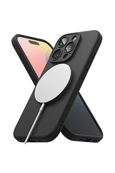 Optim Solution Husa Smooth Silicone MagSafe cu Microfibra pentru Apple iPhone...