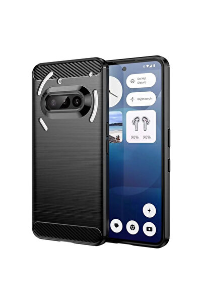 Optim Solution Husa Carbon Resistance pentru Nothing Phone (3a), Anti-Soc, Negru