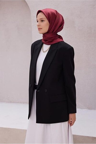 Belli Tivil Pure Silk Scarf 4203 - 01 Βουργουνδίας Γεωμετρικό σχέδιο