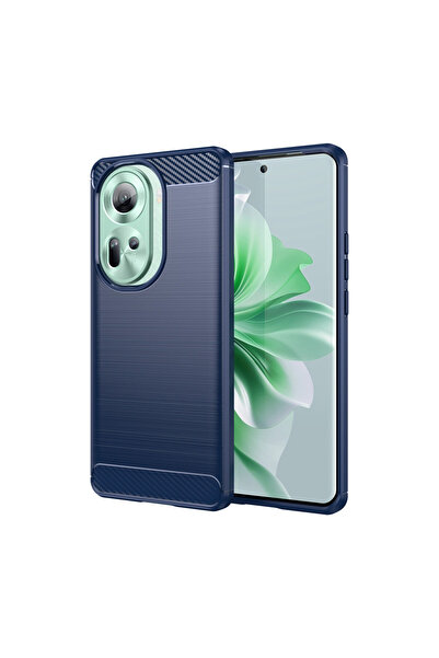 Optim Solution Husa Carbon Resistance pentru Oppo Reno11, Anti-Soc, Albastru