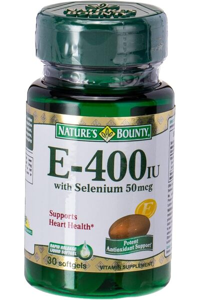 Nature's Bounty Vitamin E-400 IU W/Selenium, 50 Mcg