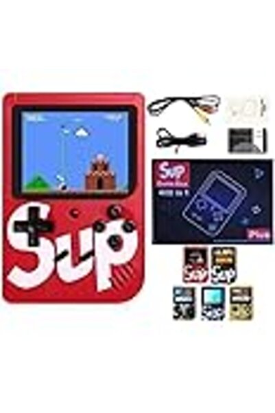 DKH صندوق ألعاب SUP Plus، 400 جهاز تحكم صغير ريترو صغير 3.0 بوصة، محمول وقابل لإعادة الشحن، للاعب واحد فقط