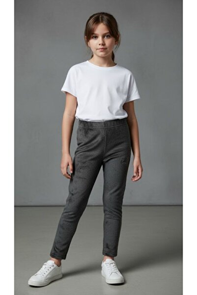 KUMRUNUN DÜNYASI Girl's Winter Stretchy Plush Leggings 4-9 Years Old