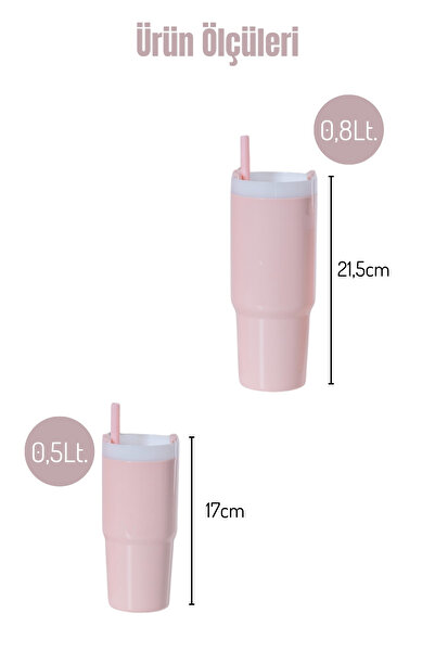 Nandy Home 2'li Set Renkli Suluk, 500Ml. Ve 800Ml.