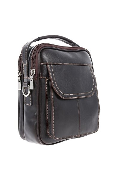 Magazinul de genti Borseta de barbati din piele naturala, model 065, Maro vin...