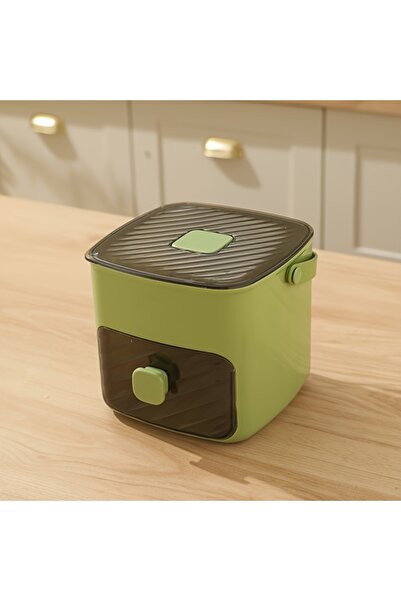 Choice صانعة ثلج خضراء بسعة 48 مكعبًا مع غطاء سهل الضغط - طبقتان، مثالية لصنع...