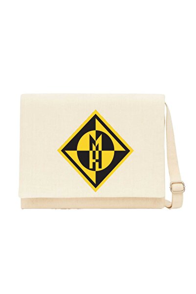 CrowsGate Geantă Messenger din pânză cremă Machine Head 1993 Demo