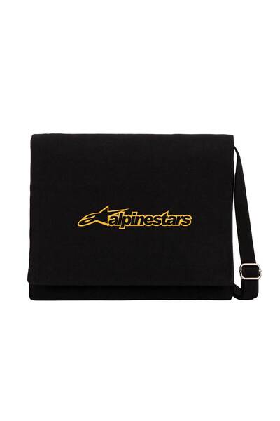 CrowsGate Geantă Messenger din pânză Alpinestars Logo Gold Black