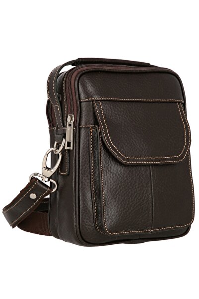 Magazinul de genti Borseta de barbati din piele naturala, model 065, Maro mat