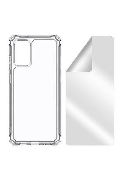 Optim Solution Σετ διαφανούς αντικραδασμικής θήκης και διαφανούς μεμβράνης σιλικόνης για το Google Pixel 7, διαφανής