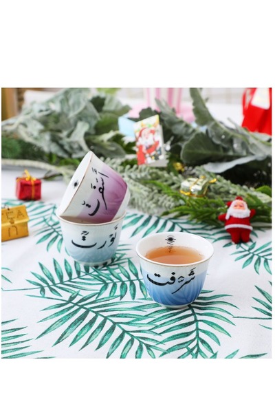 Bien Servi Stylish Line Pattern Kawa Paper Cup Set of 6, Multicolor