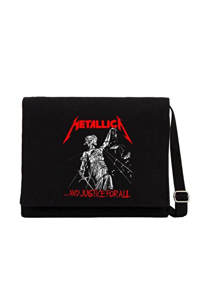 CrowsGate Τσάντα Messenger από μαύρο καμβά Metallica And Justice For All