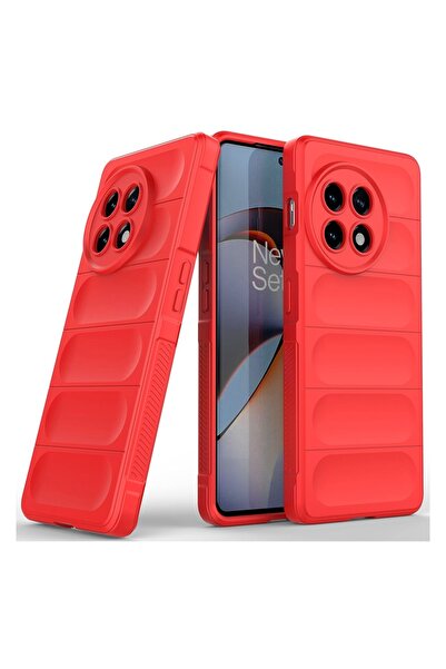 Optim Solution Θήκη Buffer με μικροΐνες για OnePlus 13, εύκαμπτη TPU, κόκκινη