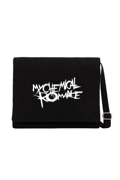 CrowsGate My Chemical Romance Logo Siyah Kanvas Postacı Çantası