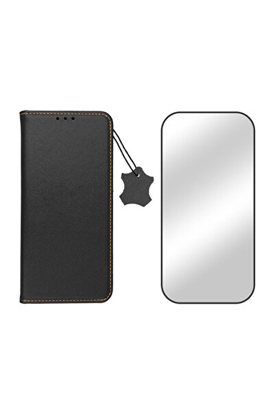 Optim Solution Σετ θήκης από γνήσιο δέρμα και μεμβράνης 5D από γυαλί για Appl...