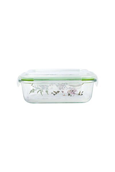 SHOPIENS Food container, 21066G, glass, rectangular, transparent, 0.6 L