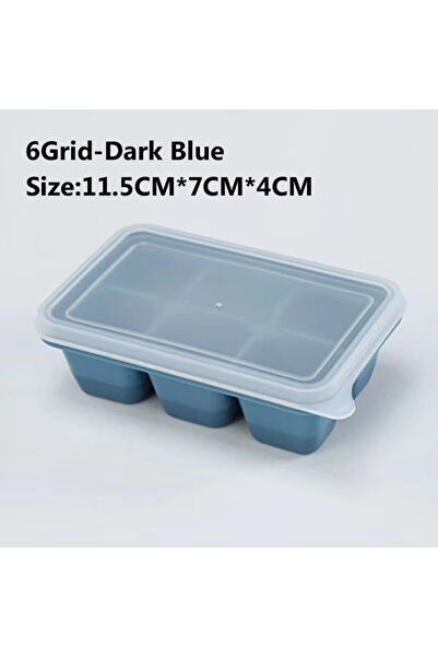 Choice 6Grid-Dark Blue 4/6/8/15/160 Grid Big Ice Tray Mold Giant Jumbo Large ...
