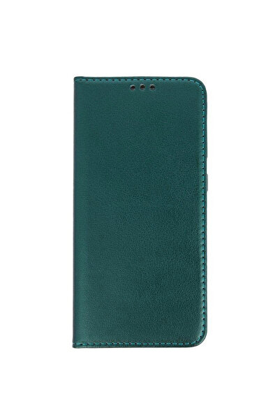 Optim Solution Husa Flip PU pentru Samsung Galaxy S25 Plus, Tip Carte, Suport Card, Protectie Completa, Verde