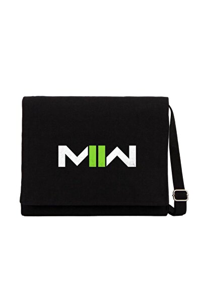 CrowsGate Geantă Messenger din pânză neagră cu logo Call Of Duty Modern Warfa...