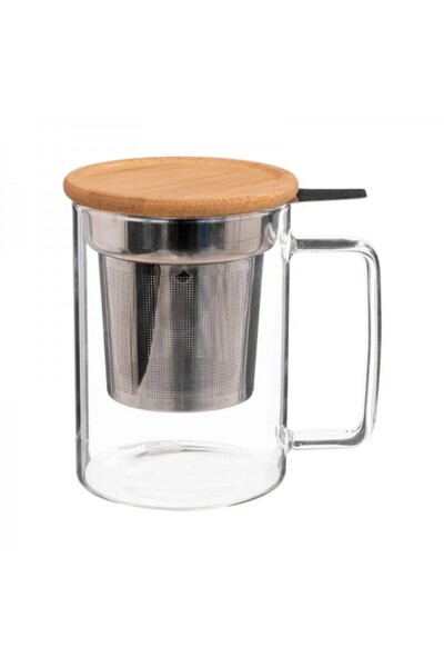 Secret de Gourmet Cană de ceai cu infuzor și capac, 450 ml