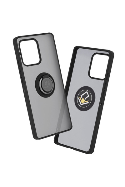 Optim Solution Husa cu bumper TPU pentru Xiaomi 13T / 13T Pro, Inel Glinth, Super Slim, Negru