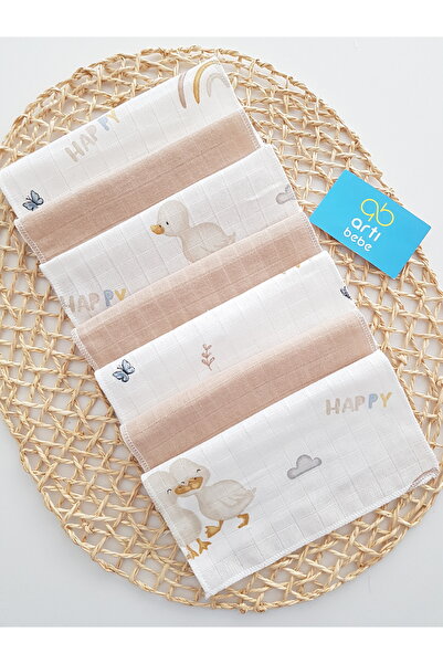 Duck 7-Piece Muslin Mouth Cloth 100% Cotton Soft Absorbent | Newborn Mouth Wipes