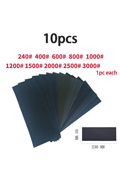 Choice style2-10pcs Sandpaper Set 60-20000 Grit Sand Paper Wet Dry Sanding Paper Abrasive Tools Car Metal P