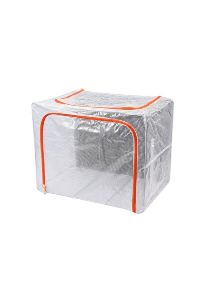 SHOPIENS Clothing Organizer 40080409-66L, foldable, white + orange, 50 x 33 x 40 cm