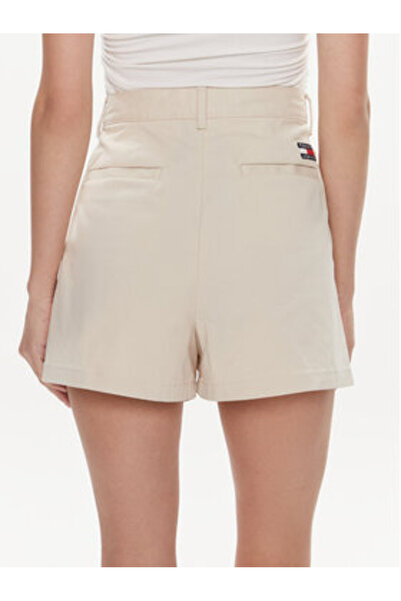 Tommy Jeans Women's Material Shorts DW0DW17775 Beige