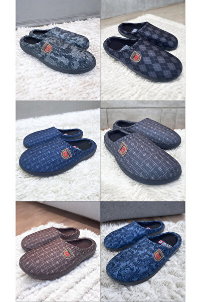 GEZER Erkek Ev Halı Terliği .Misafir Terliği Yumuşak Taban 3 Lü Set .3 LÜ SET KIŞLIK ERKEK EV TERLİK