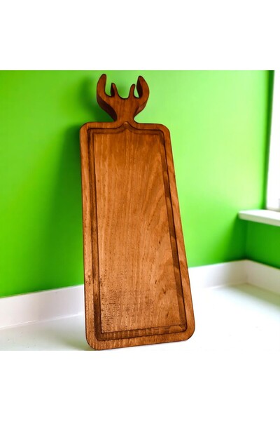 LION LİMON Dalından Sofranıza Deer Pattern Cutting Board - Presentation Stand...