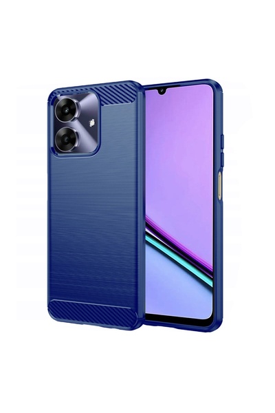 Optim Solution Husa Carbon Resistance pentru Realme Note 60, Anti-Soc, Albastru