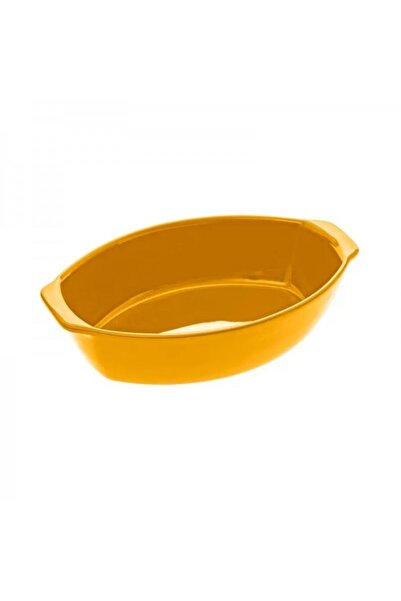 FİVE Oval ceramic oven dish, Simply Yellow, 28x17 cm