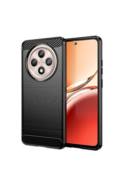 Optim Solution Husa Carbon Resistance pentru Oppo Reno12 FS, Anti-Soc, Negru