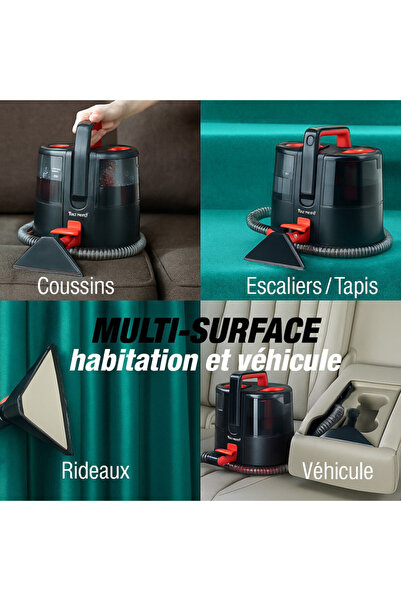 Techwood Vacuum cleaner for washing carpets&upholstery TAN-6055, 600W, Clean&waste water, Black/red