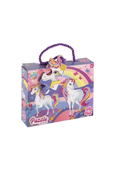 Moxy Puzzle pentru copii 45 piese 39 x 29 cm - Unicorni