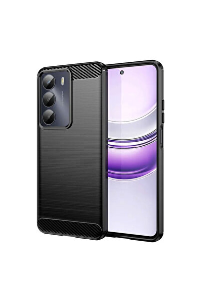 Optim Solution Husa Carbon Resistance pentru Realme C75 / 14X, Anti-Soc, Negru