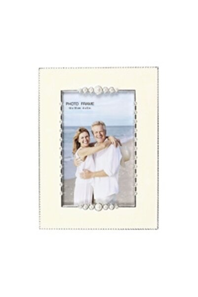 SHOPIENS Photo Frame Love, Asymmetric, 50x38x3 cm, Collage with 6 Photos, White + Black, Plastic