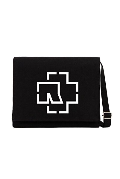 CrowsGate Rammstein logo crno platno Poštarska torba