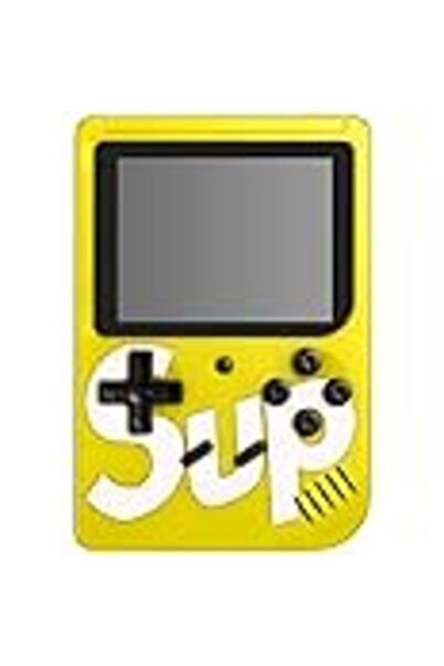 DKH صندوق ألعاب AWH INJOY SUP - 400 لعبة كلاسيكية في وحدة تحكم صغيرة واحدة يمكن توصيلها بالتلفزيون باللون الأصفر