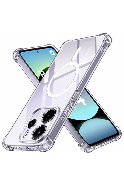 Optim Solution Husa Transparenta Anti shock cu MagSafe pentru Xiaomi Redmi Note 14 5G, Protectie Completa