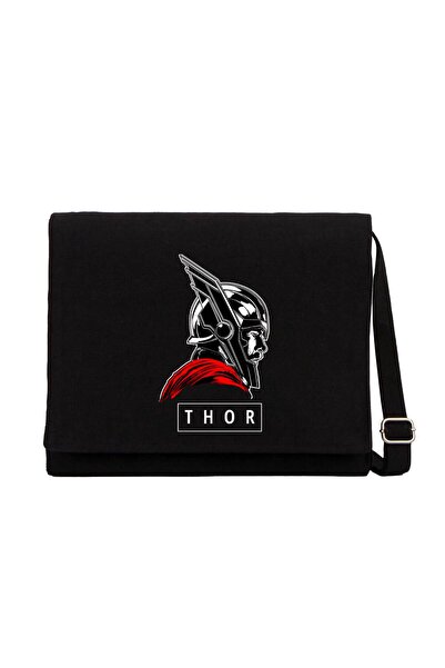 CrowsGate Τσάντα αγγελιοφόρου από μαύρο καμβά Thor Ragnarok