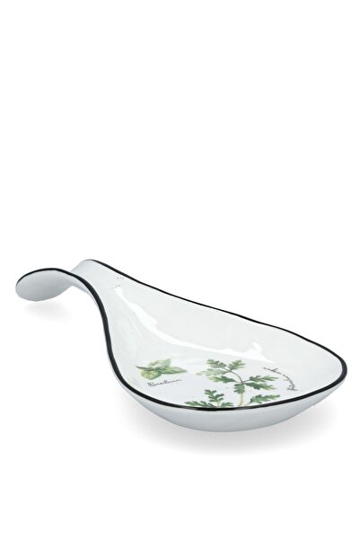 Generic مسند ملعقة بورسلين بتصميم أنيق من إيزي لايف، أبيض وأخضر، 26 × 12 سم