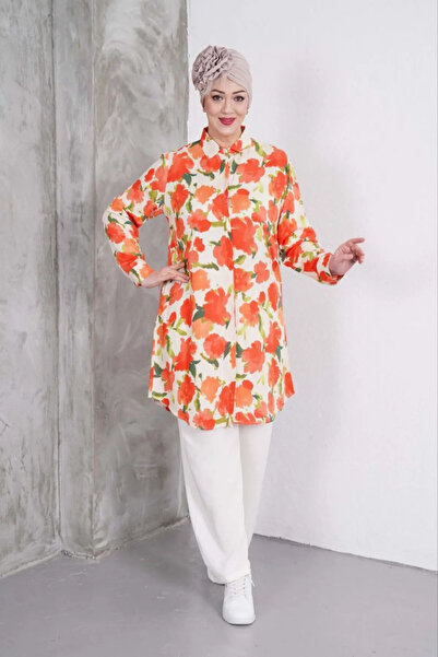 Sum RENKLİ DESENLİ RAHAT GÖMLEK