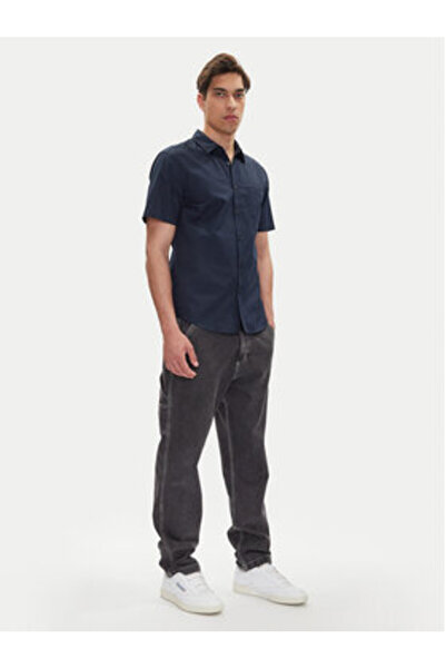 Mustang Ανδρικό Πουκάμισο Μπλε MUSTANG-1016251 4136 Σκούρο Ζαφείρι