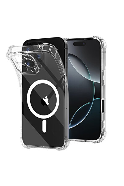 Optim Solution Husa Transparenta Anti shock cu MagSafe pentru Apple iPhone 16...